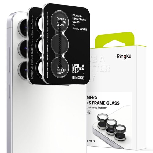 Nakładka na aparat RINGKE Camera Frame Protector do Samsung Galaxy S25 FE Czarny (2 szt.)