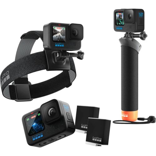 Kamera sportowa GOPRO HERO 12 BLACK ACCESSORY HARD BUNDLE, filmy 5.3K 60 FPS, 150 minut pracy, Wi-Fi, Bluetooth
