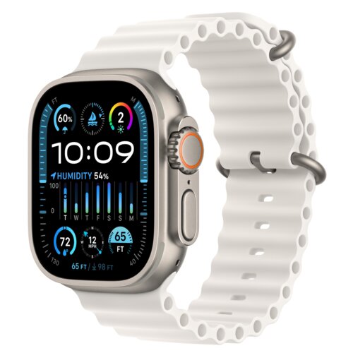 Apple Watch Ultra 2 GPS + Cellular 49mm koperta tytanowa + opaska Ocean (biały) (CPO)