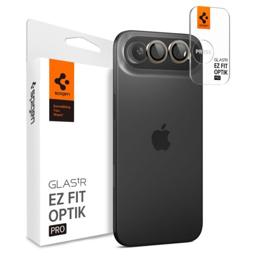 Nakładka na aparat SPIGEN Optik Pro Glas.tR EZ FIT do Apple iPhone Air Złoty (2 szt.)
