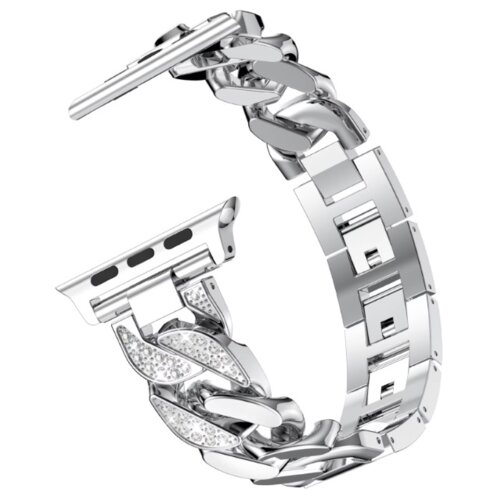 Pasek LUNA do Apple Watch 3/4/5/6/7/8/9/SE/SE 2/SE 2022 (38/40/41mm) A00325 Srebrny