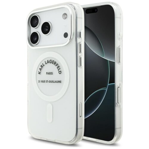 Etui KARL LAGERFELD IML Karl RSG Logo MagSafe do Apple iPhone 17 Pro Max Przezroczysty