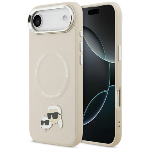 Etui KARL LAGERFELD Karl & Choupette Pins MagSafe do Apple iPhone 17 Pro Beżowy