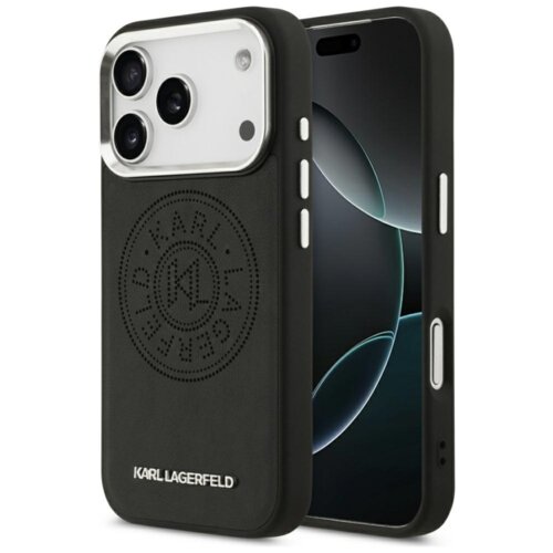 Etui KARL LAGERFELD Point & Metal Logo MagSafe do Apple iPhone 17 Pro Max Czarny