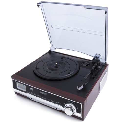 Gramofon CAMRY CR1168 Brązowy, Manualny, Napęd paskowy, Wbudowane głośniki, Prędkość odtw. 33 1/3,45,78 obr./min