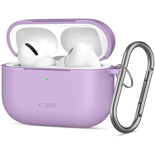 Etui TECH-PROTECT Silicone Hook do Apple AirPods Pro 3 Fioletowy