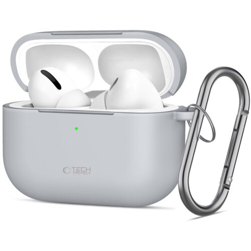 Etui TECH-PROTECT Silicone Hook do Apple AirPods Pro 3 Szary