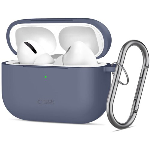 Etui TECH-PROTECT Silicone Hook do Apple AirPods Pro 3 Szaroniebieski