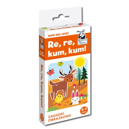Kapitan Nauka. Re, re, kum, kum. Zagadki obrazkowe 2-3 lata