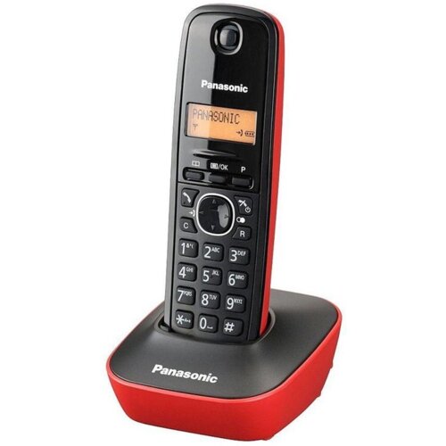 Telefon PANASONIC KX-TG1611PDR Czarno-czerwony