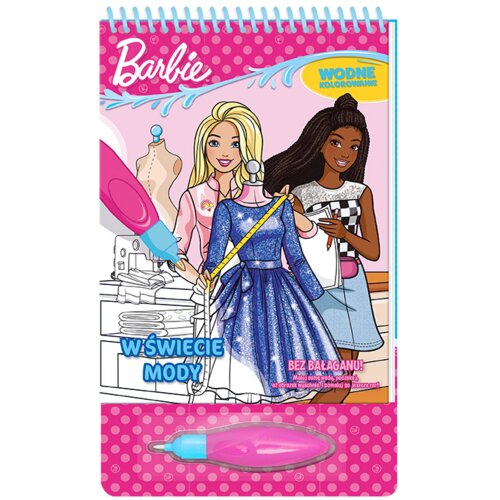 W świecie mody. Barbie. Wodne kolorowanie