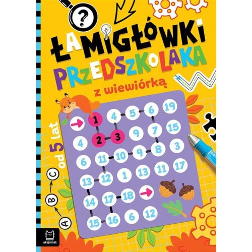Łamigłówki przedszkolaka z wiewiórką od 5 lat