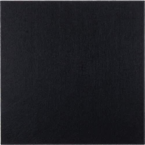 Czarny panel filcowy o kwadratowym kształcie, o wymiarach 40 x 40 cm, widoczny na jednolitym tle. Produkt jest częścią zestawu składającego się z dwóch sztuk.