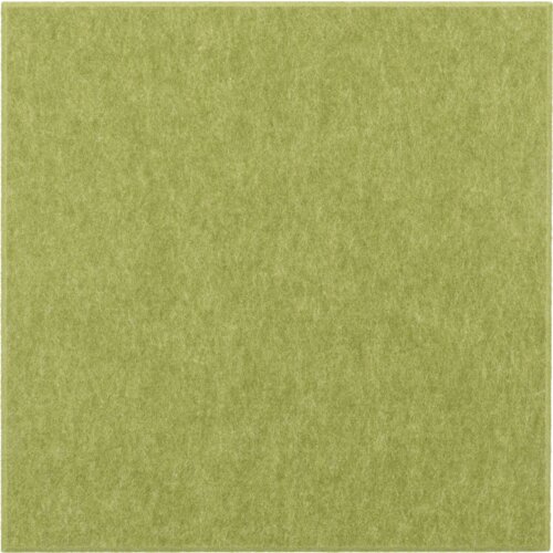 Zielony panel filcowy o kwadratowym kształcie, o wymiarach 40 x 40 cm, z delikatną teksturą widoczną na powierzchni. Produkt to "Panel filcowy MULTIDECOR Felly Kwadrat 01 40 x 40 cm Zielony (2 szt.)".