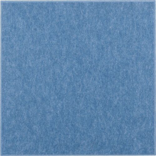 Niebieski panel filcowy o kwadratowym kształcie, z delikatną teksturą widoczną na całej powierzchni. Produkt to "Panel filcowy MULTIDECOR Felly Kwadrat 01 40 x 40 cm Niebieski (2 szt.)".