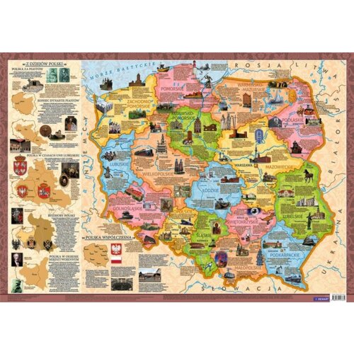 Polska - Mapa administracyjna dla dzieci