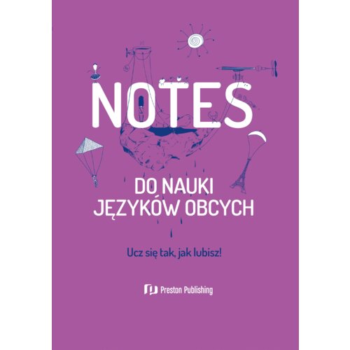 Notes do nauki języków obcych fioletowy