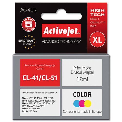 Tusz ACTIVEJET do Canon CL-41 Kolorowy 18 ml AC-41R