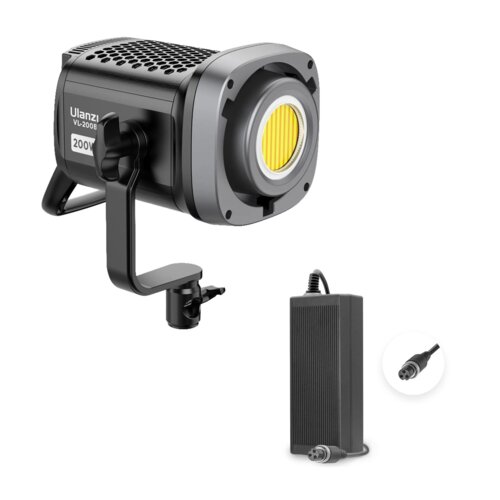 Lampa LED ULANZI VL-200Bi, 2700-6500K + Zasilacz sieciowy ULANZI DZ252ADL3600600G