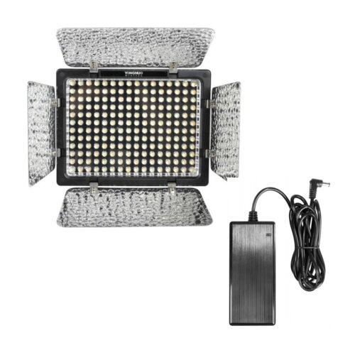 Lampa panel LED YONGNUO YN160 III, 3200-5500K + Zasilacz sieciowy YONGNUO FJ-SW20171205000D