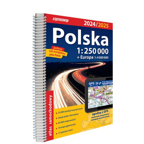 Atlas samochodowy 1:250 000 + pierwsza pomoc
