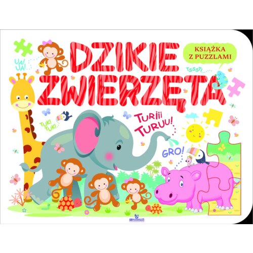 Książka edukacyjna z puzzlami. Dzikie zwierzęta
