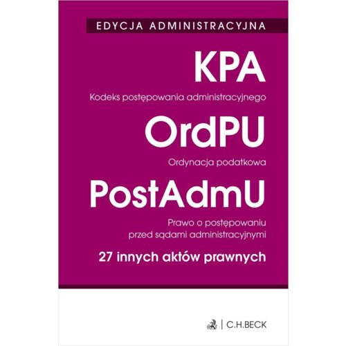 Edycja administracuyjna Kodeks postępowania..