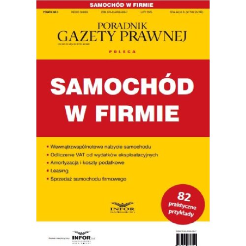 Samochód w firmie. Podatki 3/2025