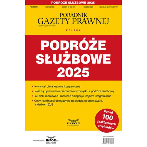 Podróże służbowe 2025 Podatki 6/2024