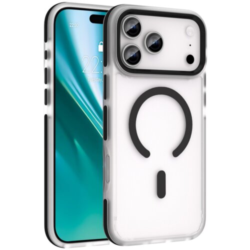 Etui ETTERI Icy Mag do Apple iPhone 17 Pro Max Czarno-przezroczysty
