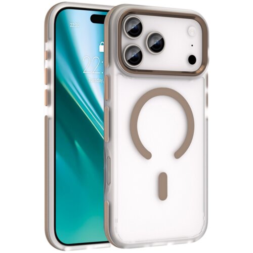 Etui ETTERI Icy Mag do Apple iPhone 17 Pro Max Złoto-przezroczysty