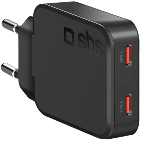 Ładowarka sieciowa SBS TETRGAN2C65SLIM Ultra-Slim GaN 65W Czarny