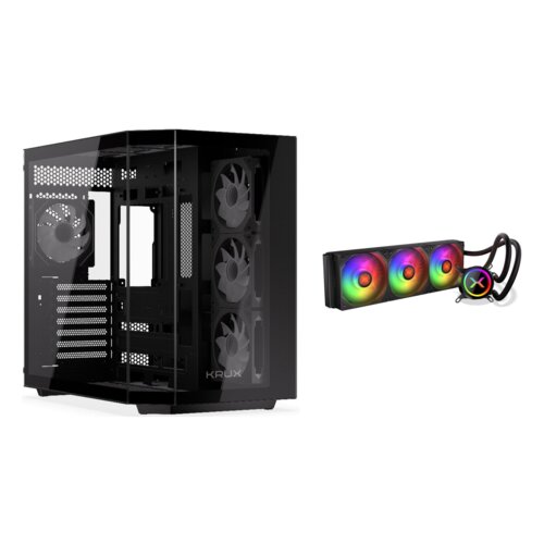 Obudowa KRUX Empero + Chłodzenie wodne KRUX HydroX 360 ARGB