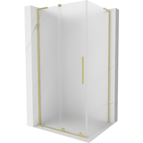 Mexen Velar L kabina prysznicowa rozsuwana 110 x 85 cm, szron, złota szczotkowana - 871-110-085-33-55