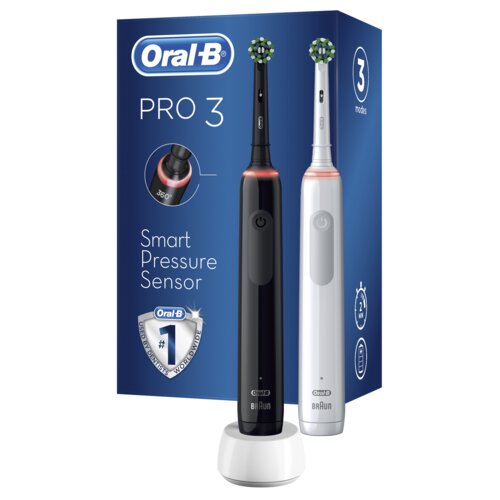 Zestaw szczoteczek rotacyjnych ORAL-B Pro 3 3900 (2 sztuki)