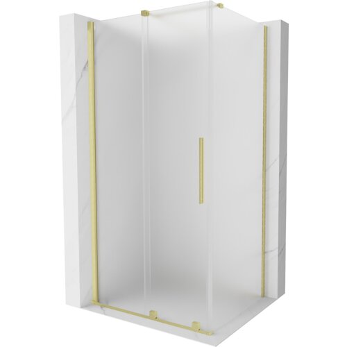 Mexen Velar kabina prysznicowa rozsuwana 130 x 90 cm, szron, złota szczotkowana - 871-130-090-31-55