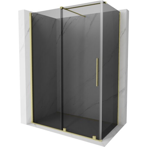 Mexen Velar kabina prysznicowa rozsuwana 160 x 90 cm, grafit, złota szczotkowana - 871-160-090-41-55