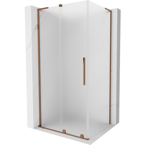 Mexen Velar L kabina prysznicowa rozsuwana 100 x 75 cm, szron, różowe złoto - 871-100-075-33-60