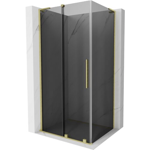 Mexen Velar L kabina prysznicowa rozsuwana 120 x 85 cm, grafit, złota szczotkowana - 871-120-085-43-55