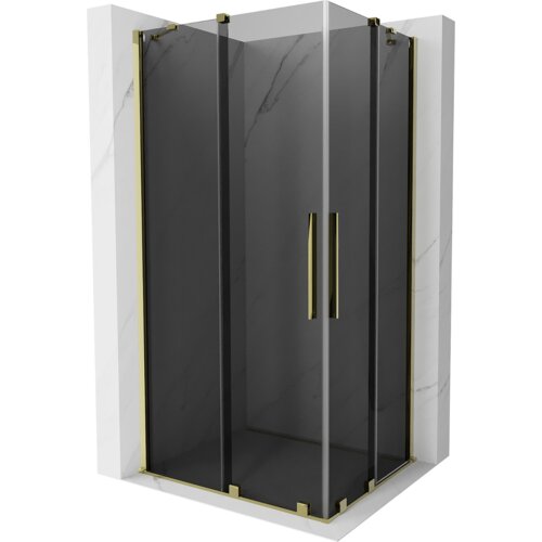 Mexen Velar Duo kabina prysznicowa rozsuwana 100 x 90 cm, grafit, złota - 871-100-090-42-50