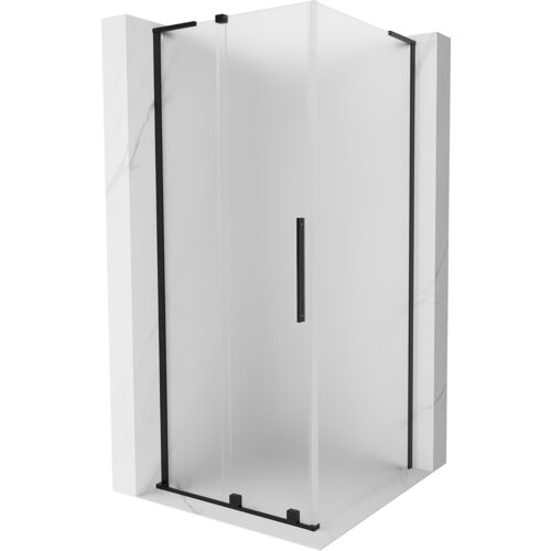 Mexen Velar L kabina prysznicowa rozsuwana 110 x 110 cm, szron, czarna - 871-110-110-33-70