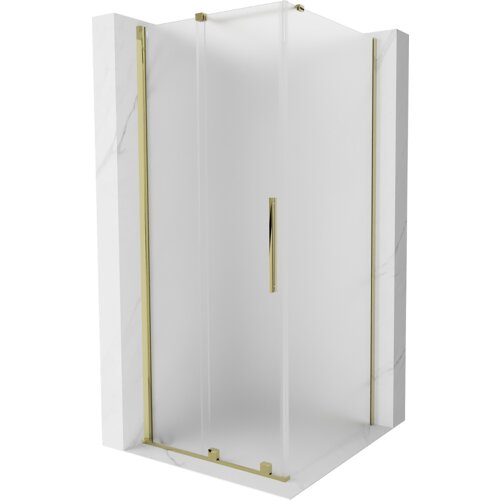 Mexen Velar kabina prysznicowa rozsuwana 120 x 120 cm, szron, złota - 871-120-120-31-50