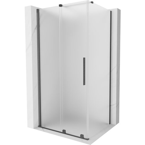 Mexen Velar kabina prysznicowa rozsuwana 130 x 80 cm, szron, gun gray szczotkowany - 871-130-080-31-66
