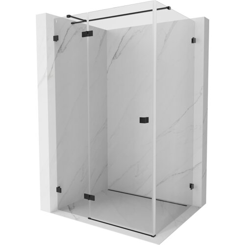 Mexen Lunar T kabina prysznicowa uchylna lewa 130 x 120 cm, transparent, czarna - 834T-130-120-70-00-L