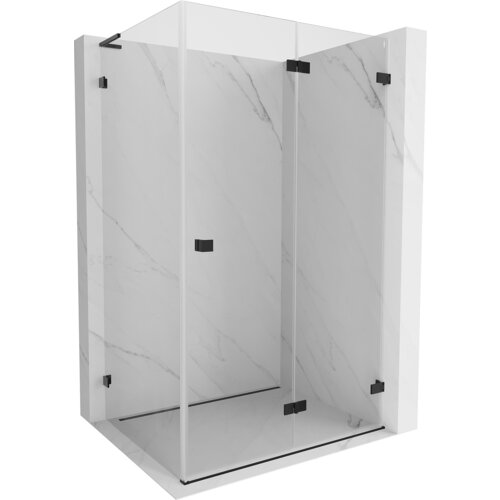 Mexen Lunar-F L kabina prysznicowa składana prawa 100 x 90 cm, transparent, czarna - 836L-100-090-70-00-P