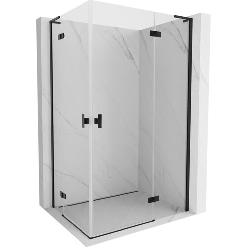 Mexen Mist-H L Duo kabina prysznicowa uchylna prawa 75 x 110 cm, transparent, czarna - 8A5L-075L-110P-70-00