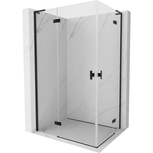 Mexen Mist-H L Duo kabina prysznicowa uchylna lewa 120 x 90 cm, transparent, czarna - 8A5L-120L-090P-70-00