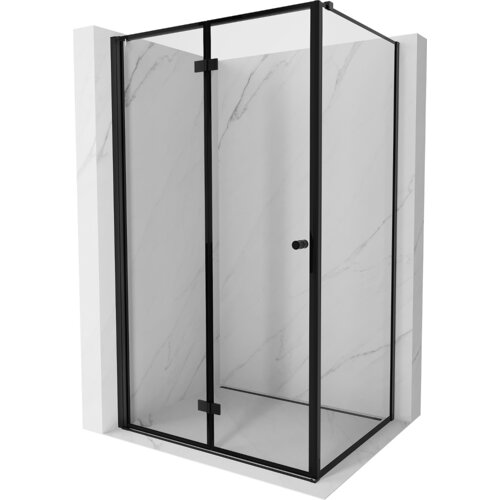 Mexen Mist-F kabina prysznicowa składana lewa 85 x 75 cm, czarna ramka, czarna - 8A6T-085-075-70-70-L