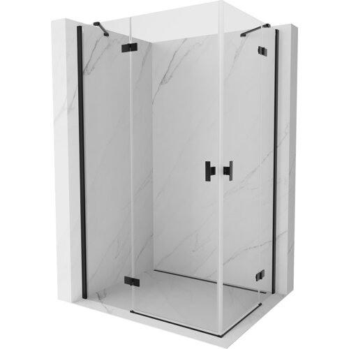 Mexen Mist-H Duo kabina prysznicowa uchylna lewa 115 x 95 cm, transparent, czarna - 8A5-115L-095P-70-00