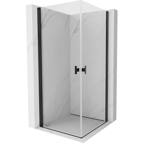 Mexen Mist-B Duo kabina prysznicowa uchylna 70 x 70 cm, transparent, czarna - 8A2-070-070-70-00